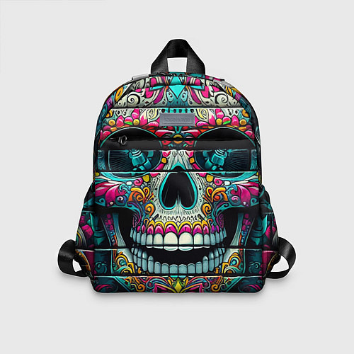 Детский рюкзак Cool skull - graffiti ai art / 3D-принт – фото 1