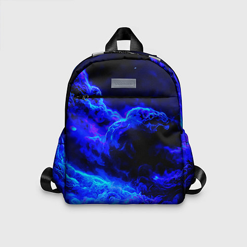 Детский рюкзак Синий густой дым - inferno blue / 3D-принт – фото 1