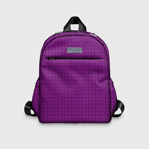 Детский рюкзак Ярко-фиолетовый однотонный с рисуноком / 3D-принт – фото 1