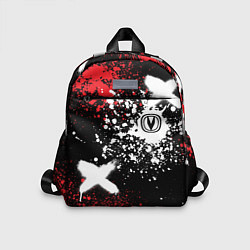 Детский рюкзак Логотип Чанган на фоне брызг красок, цвет: 3D-принт