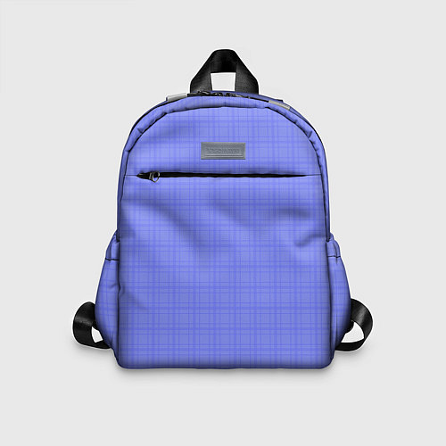 Детский рюкзак Умеренный аспидно-синий клетчатый / 3D-принт – фото 1