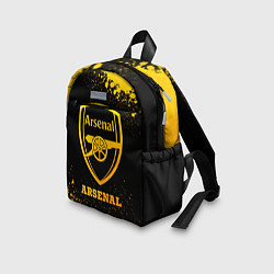 Детский рюкзак Arsenal - gold gradient, цвет: 3D-принт — фото 2