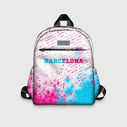 Детский рюкзак Barcelona neon gradient style посередине, цвет: 3D-принт