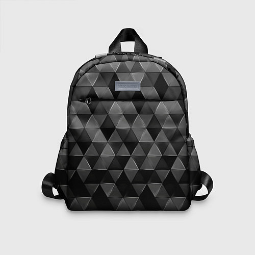Детский рюкзак Серые треугольники / 3D-принт – фото 1