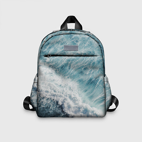 Детский рюкзак Морская бирюзовая волна / 3D-принт – фото 1