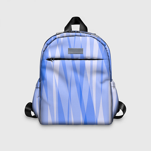 Детский рюкзак Полосатый сиренево-голубой пламенный / 3D-принт – фото 1