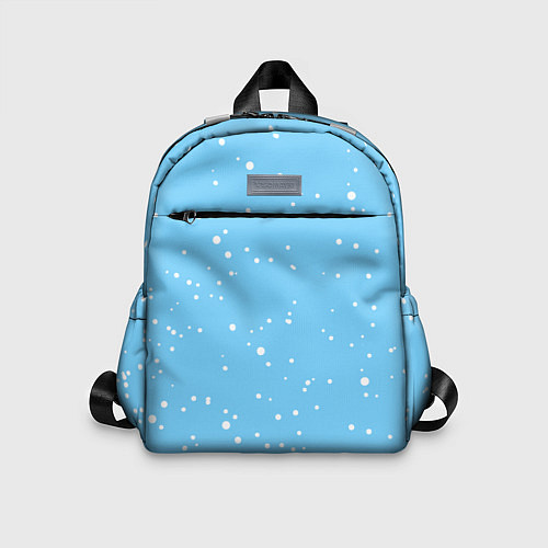 Детский рюкзак Снежинки на нежно голубом / 3D-принт – фото 1
