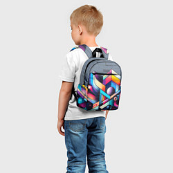 Детский рюкзак Геометрическое абстрактное граффити - нейросеть, цвет: 3D-принт — фото 2