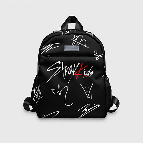 Детский рюкзак Stray kids автографы лого / 3D-принт – фото 1