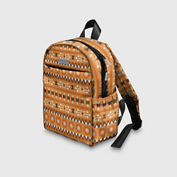 Детский рюкзак Этническая геометрия в коричневом цвете, цвет: 3D-принт — фото 2