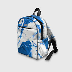 Детский рюкзак Бело-синий мрамор, цвет: 3D-принт — фото 2