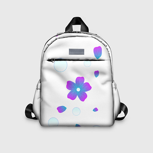 Детский рюкзак Цветочки и пузыри / 3D-принт – фото 1