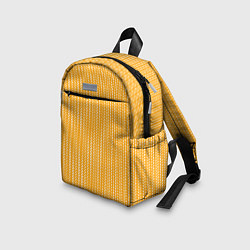 Детский рюкзак Жёлтый в маленькие белые полосочки, цвет: 3D-принт — фото 2