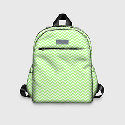 Детский рюкзак Светло-зелёный ломаные полосы, цвет: 3D-принт