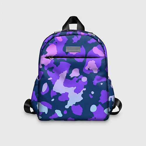 Детский рюкзак Паттерн с розовыми фиолетовыми и голубыми пятнами / 3D-принт – фото 1