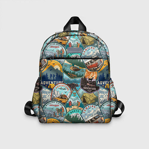 Детский рюкзак Adventure stickers / 3D-принт – фото 1
