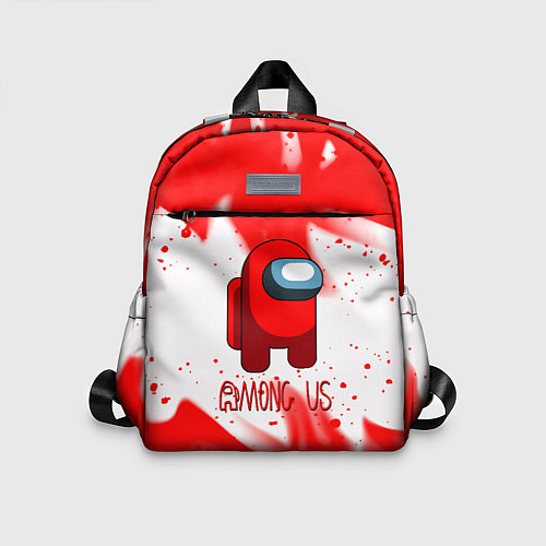 Детский рюкзак Амонг ас красный огонь / 3D-принт – фото 1