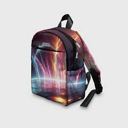 Детский рюкзак Неоновый космос - разряд молний, цвет: 3D-принт — фото 2