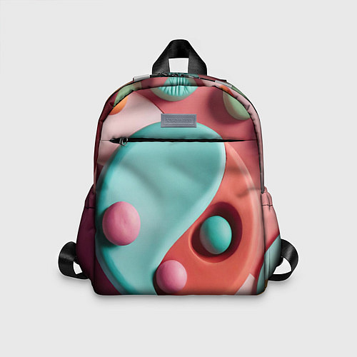 Детский рюкзак Пластилиновый медальон с шариками / 3D-принт – фото 1