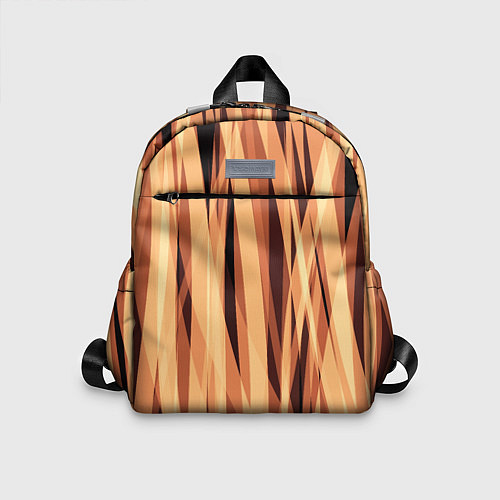 Детский рюкзак Яркий коричневый абстрактные полосы / 3D-принт – фото 1