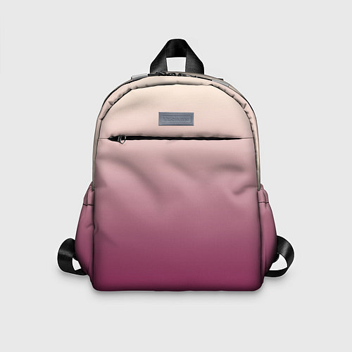 Детский рюкзак Градиент бежевый в пурпурный / 3D-принт – фото 1