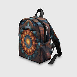 Детский рюкзак Симметричный орнамент - мандала узор со светящейся, цвет: 3D-принт — фото 2