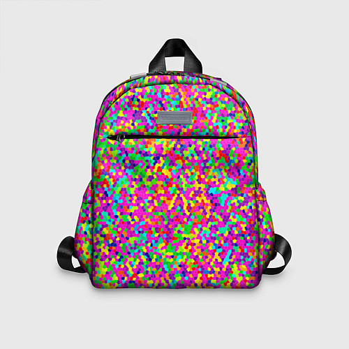 Детский рюкзак Паттерн разноцветная мелкая мозаика / 3D-принт – фото 1