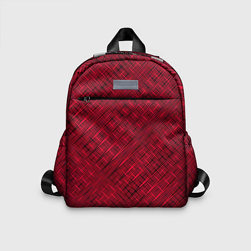 Детский рюкзак Тёмно-красный однотонный текстурированный / 3D-принт – фото 1