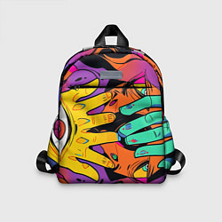 Детский рюкзак Психоделические руки, цвет: 3D-принт