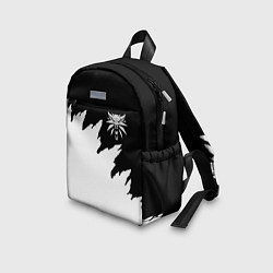 Детский рюкзак Ведьмак белое лого краски, цвет: 3D-принт — фото 2