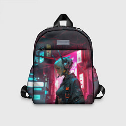 Детский рюкзак Девушка-андроид в наушниках, цвет: 3D-принт