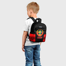 Детский рюкзак СССР геометрия красный, цвет: 3D-принт — фото 2