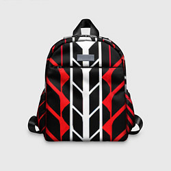 Детский рюкзак White and red lines on a black background, цвет: 3D-принт