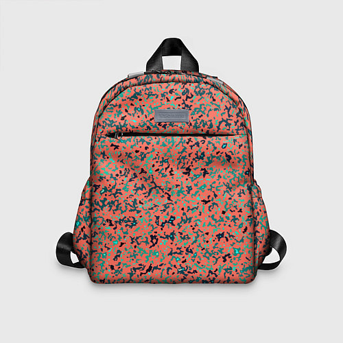 Детский рюкзак Розово-бирюзовый абстрактный / 3D-принт – фото 1