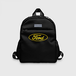 Детский рюкзак Ford logo yellow, цвет: 3D-принт