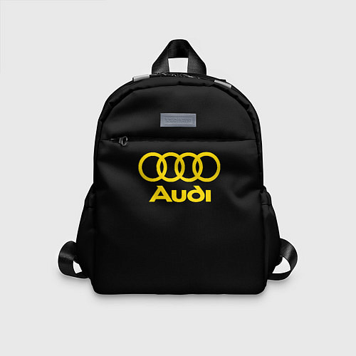 Детский рюкзак Audi logo yellow / 3D-принт – фото 1