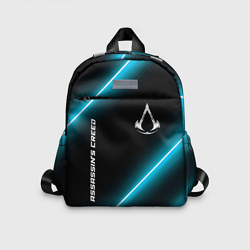 Детский рюкзак Assassins Creed неоновые лампы / 3D-принт – фото 1