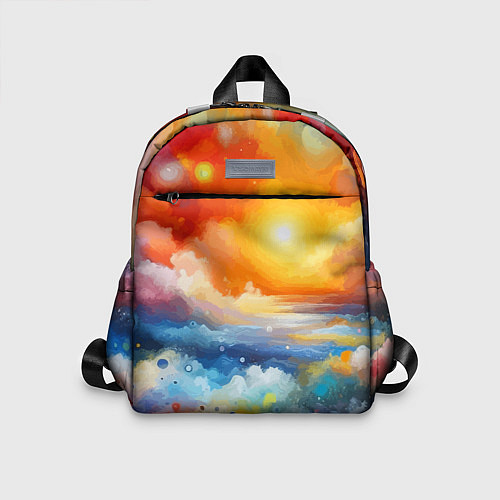 Детский рюкзак Закат солнца - разноцветные облака / 3D-принт – фото 1