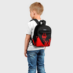 Детский рюкзак The elder scrolls красные штрихи, цвет: 3D-принт — фото 2