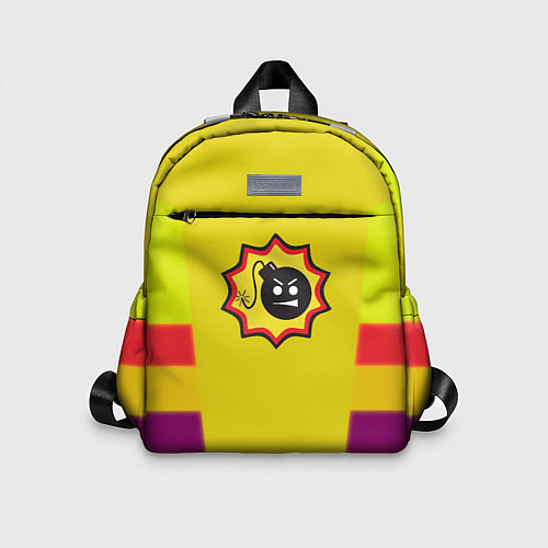 Детский рюкзак Serious Sam logo - yellow geometry / 3D-принт – фото 1