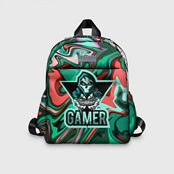 Детский рюкзак Gamer - лого череп с игровым джойстиком