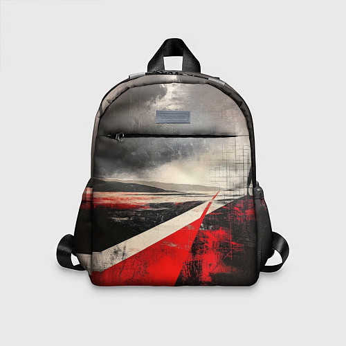 Детский рюкзак Футуристичный пейзаж в ретро стиле / 3D-принт – фото 1