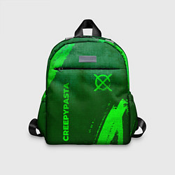 Детский рюкзак CreepyPasta - green gradient вертикально, цвет: 3D-принт