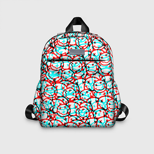 Детский рюкзак Nirvana smile glitch / 3D-принт – фото 1