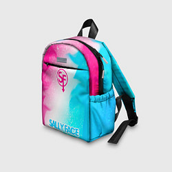Детский рюкзак Sally Face neon gradient style по-центру, цвет: 3D-принт — фото 2