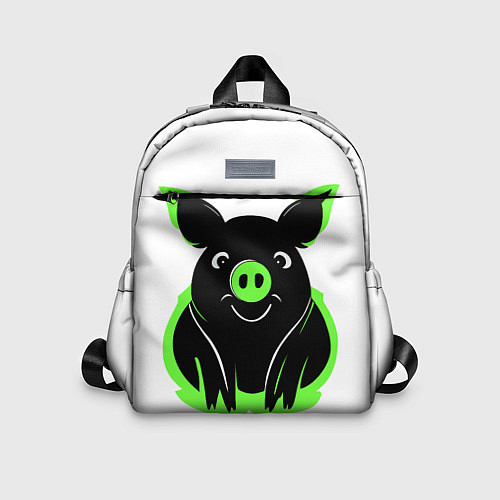 Детский рюкзак Зеленая хрюшка / 3D-принт – фото 1