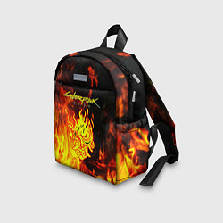 Детский рюкзак Samurai fire cyberpunk, цвет: 3D-принт — фото 2