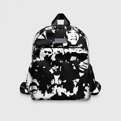 Детский рюкзак Все рэперы черно белый, цвет: 3D-принт