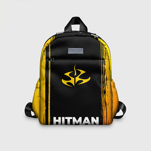 Детский рюкзак Hitman - gold gradient по-центру / 3D-принт – фото 1