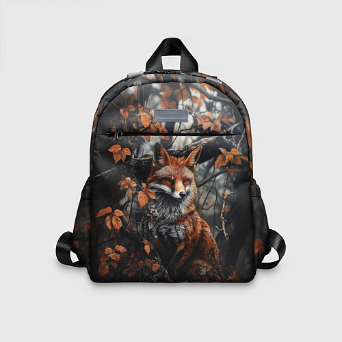 Детский рюкзак Лис в пасмурном лесу / 3D-принт – фото 1